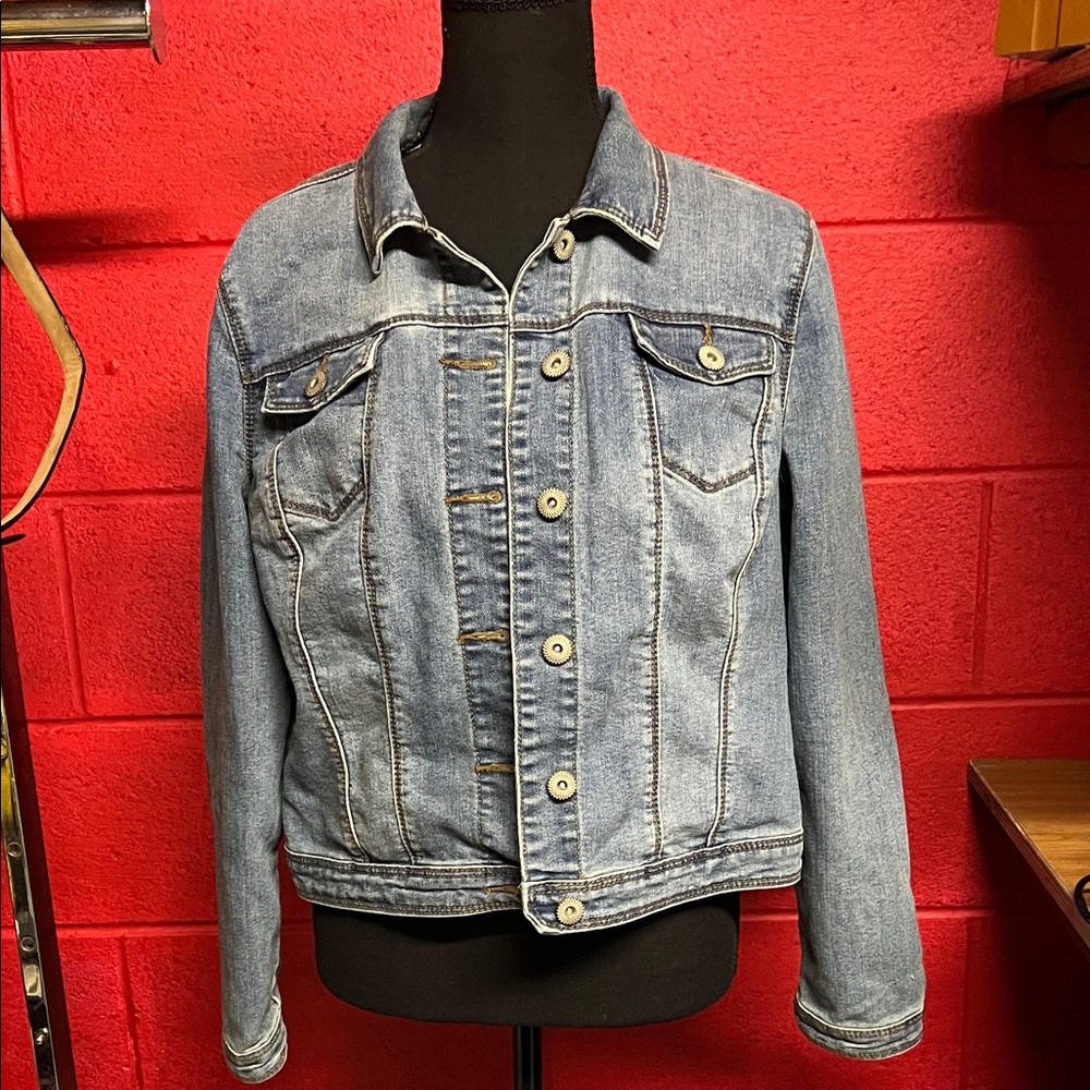 Baccini Light Blue Embroidered Jean Jacket PL